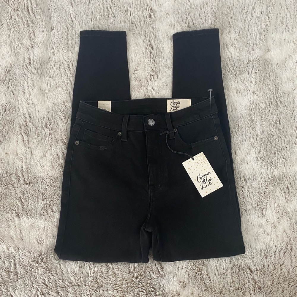 Women High-Rise Black Skinny Jeans Size 8P | High Waisted Skinny Women Jeans NWT